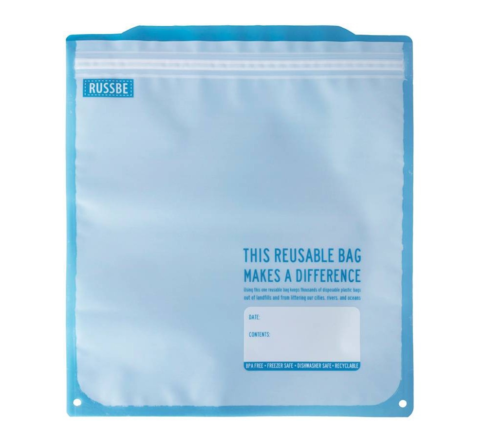 slide 2 of 3, Russbe Reusable Freezer Bags, 8 ct