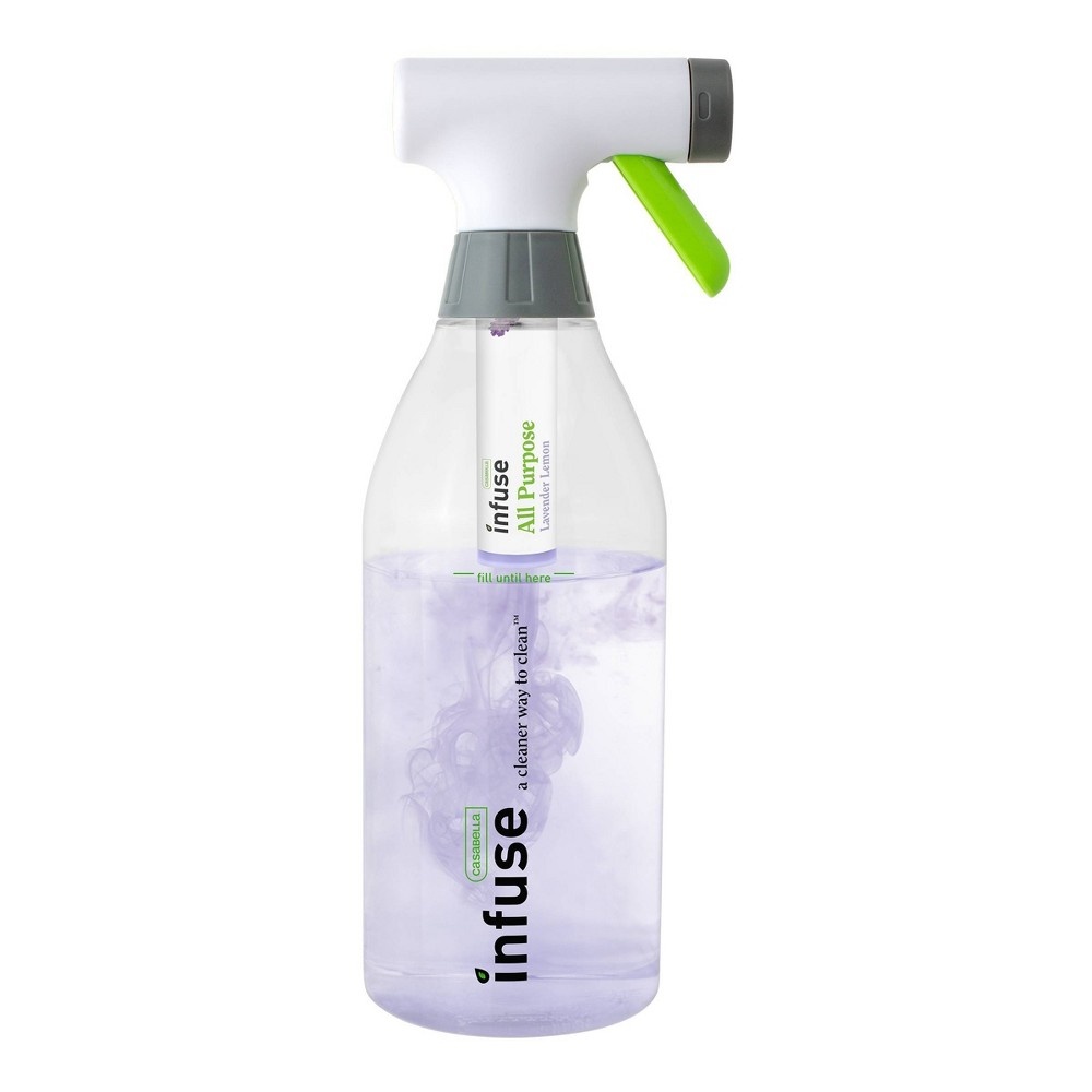 slide 6 of 8, Casabella Infuse All Purpose Cleaner - 1 Refillable Spray Bottle 1 Cleaning Spray Concentrate - Lavender Lemon, 1 ct