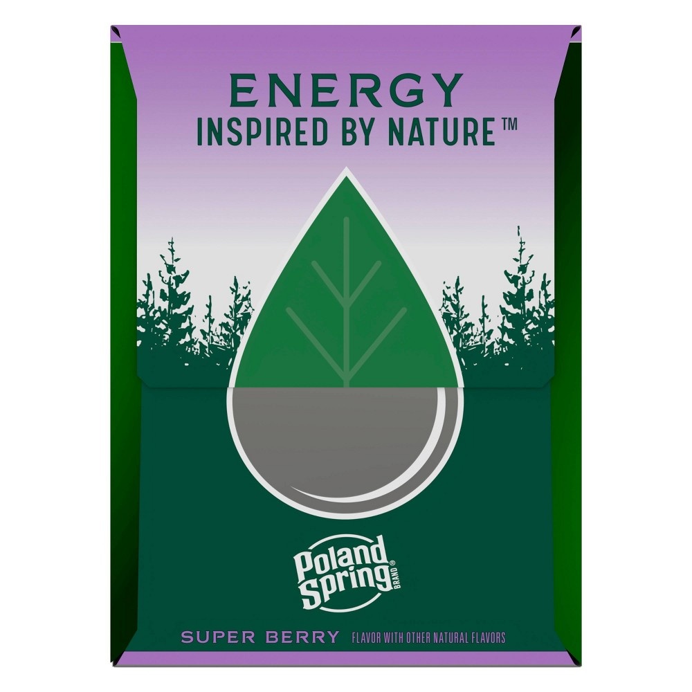 slide 7 of 7, Poland Spring Super Berry Energy Water / Sleek Can, 4 ct, 11.15 fl oz