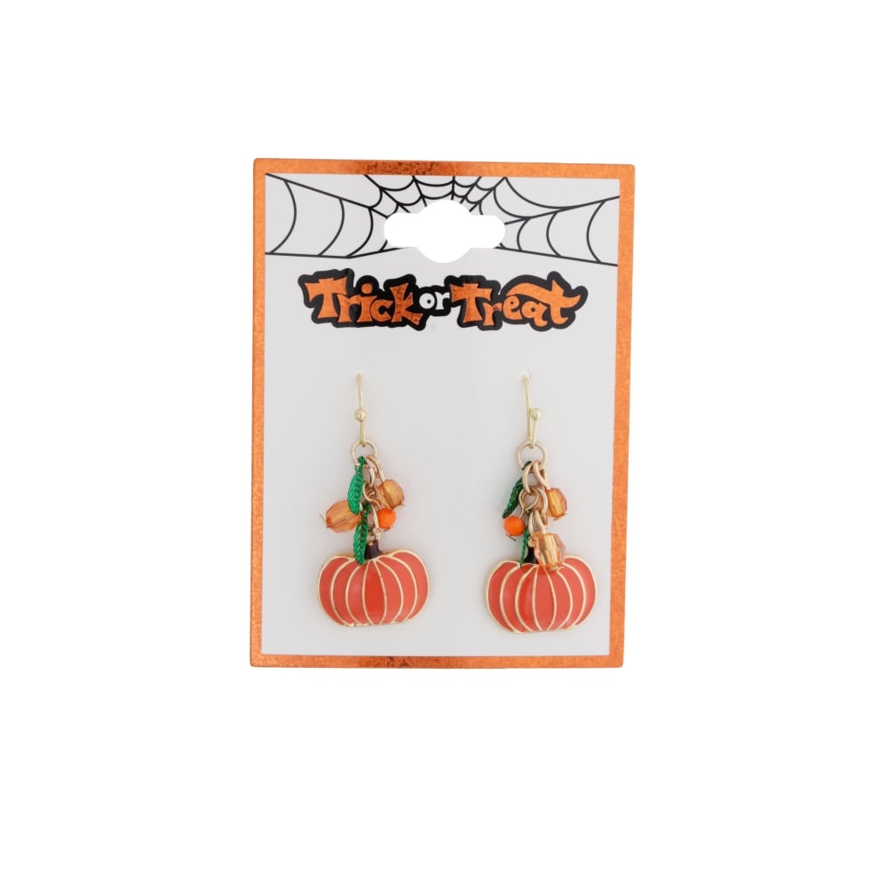 slide 1 of 1, Pumpkin Cluster Drop Earrings, 1 ct