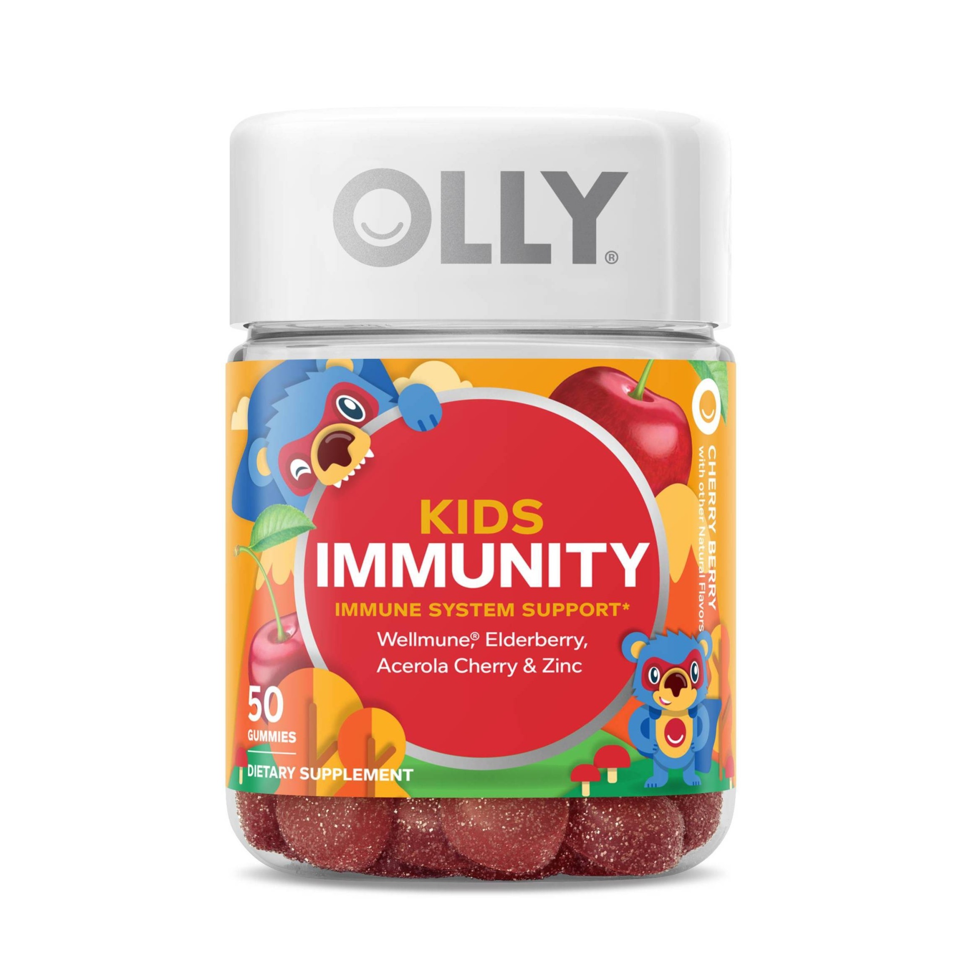 slide 1 of 4, Olly Kids Might Immunity Support System Gummies - Cherry Berry, 50 ct