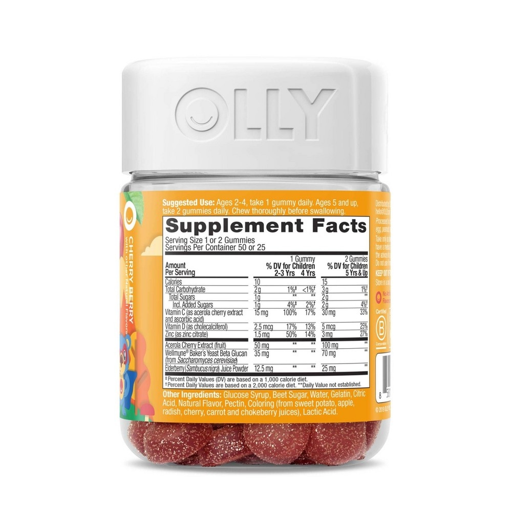 slide 3 of 4, Olly Kids Might Immunity Support System Gummies - Cherry Berry, 50 ct