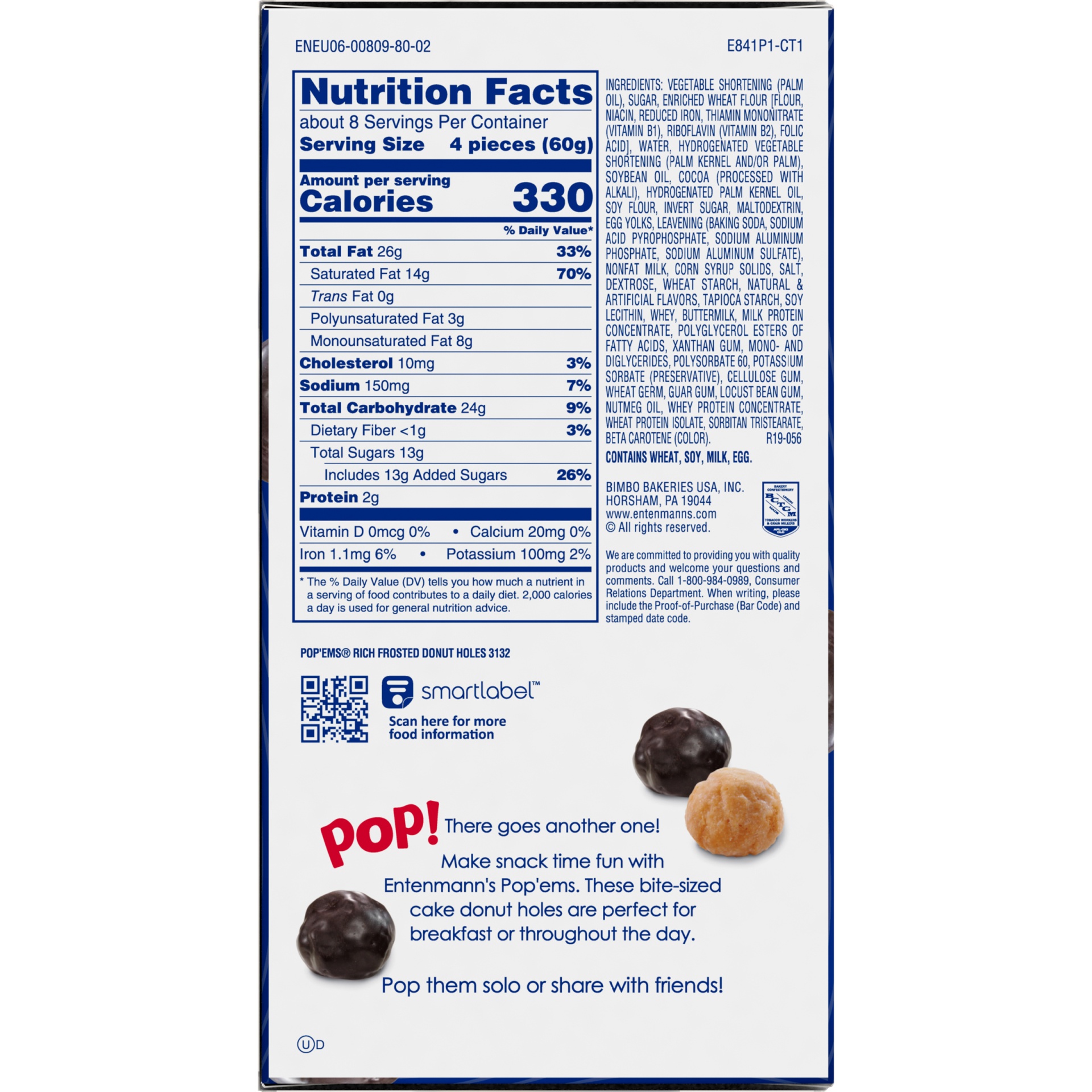 slide 2 of 9, Entenmann's Rich Frosted Donut Pop'ems, 16.0 oz