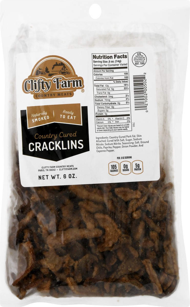 slide 9 of 10, Clifty Farm Country Cured Cracklins 6 oz, 6 oz