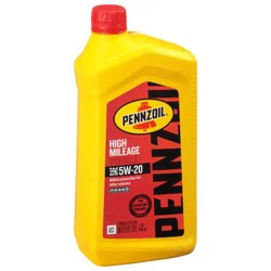 Pennzoil High Mileage Vehicle Synthetic Blend SAE 5W-20 Motor Oil 1 qt