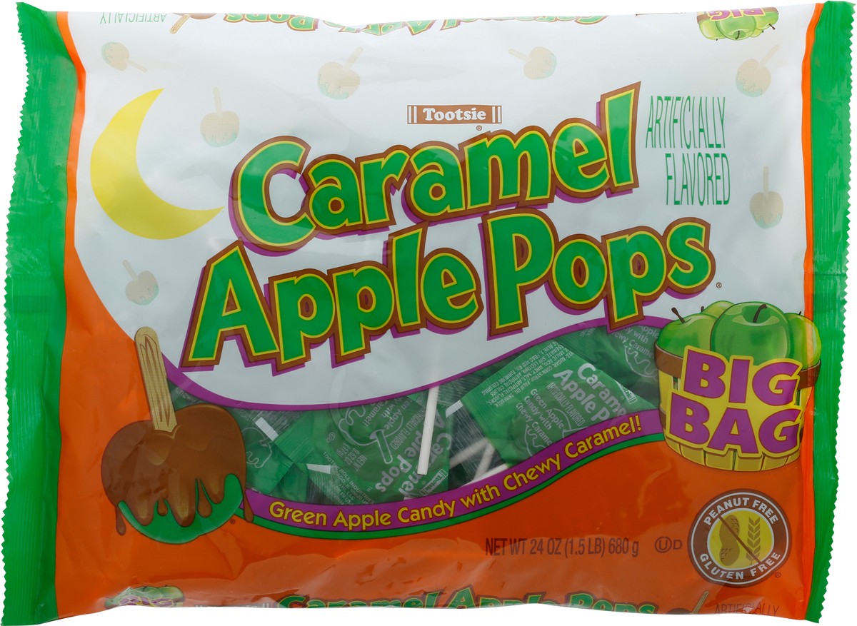 slide 4 of 11, Tootsie Caramel Apple Pops Halloween Bag, 24 oz