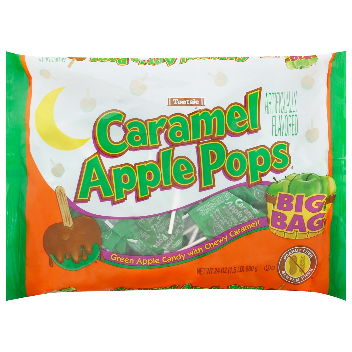 slide 5 of 11, Tootsie Caramel Apple Pops Halloween Bag, 24 oz