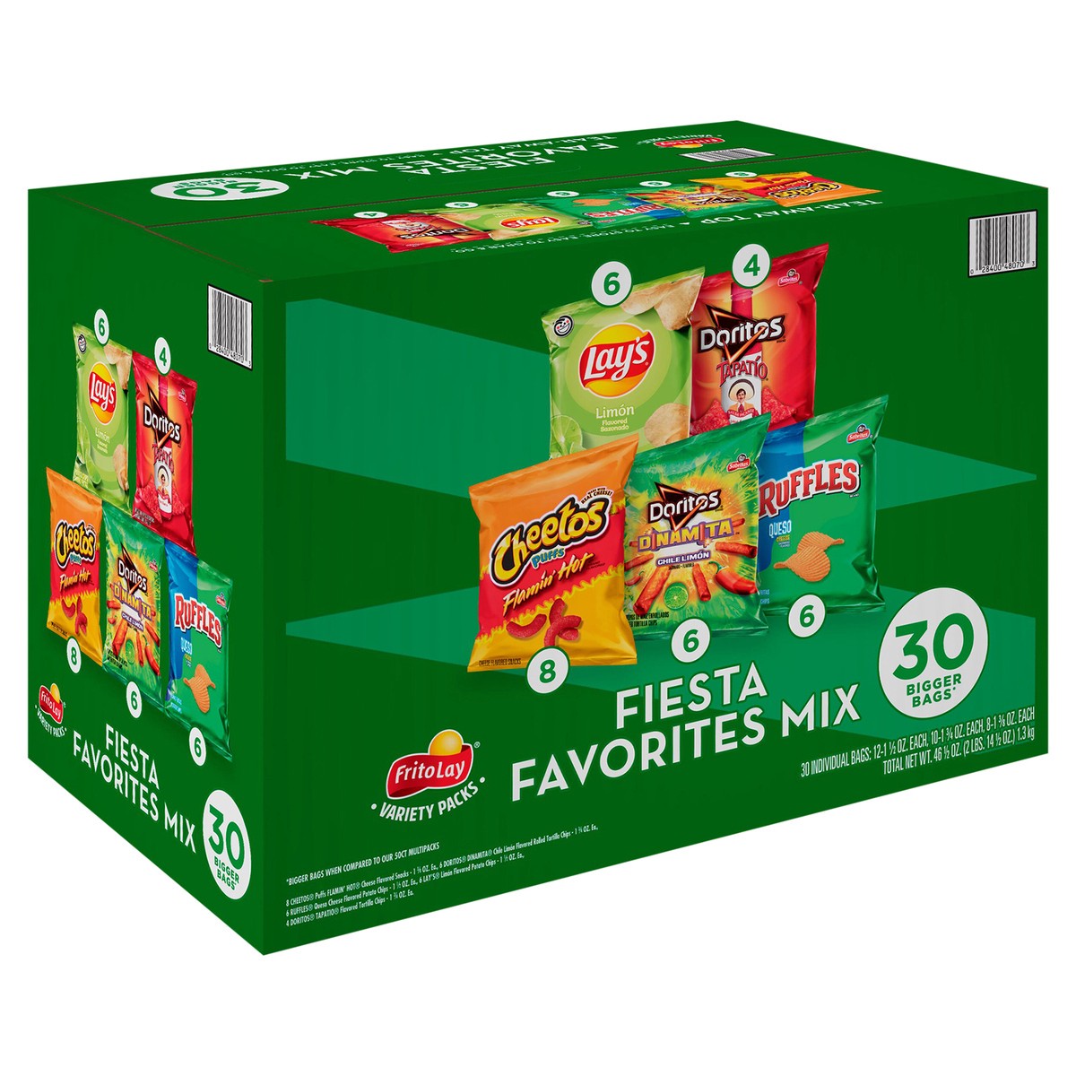 slide 8 of 11, Frito-Lay Fiesta Favorites Mix, Variety Packs, 30 ct