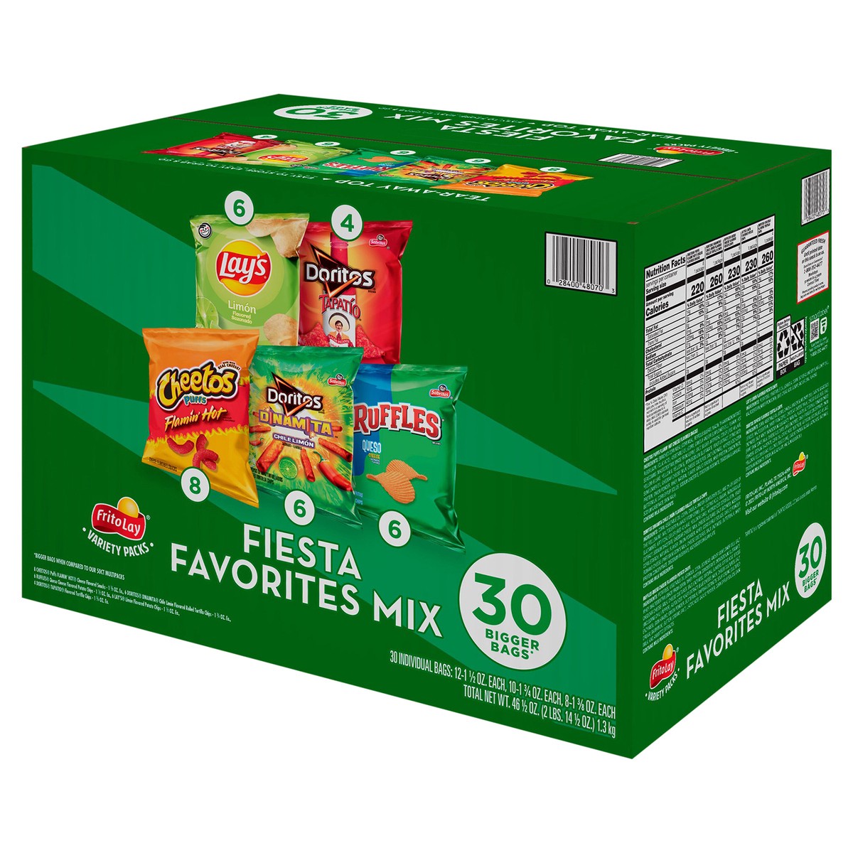 slide 6 of 11, Frito-Lay Fiesta Favorites Mix, Variety Packs, 30 ct