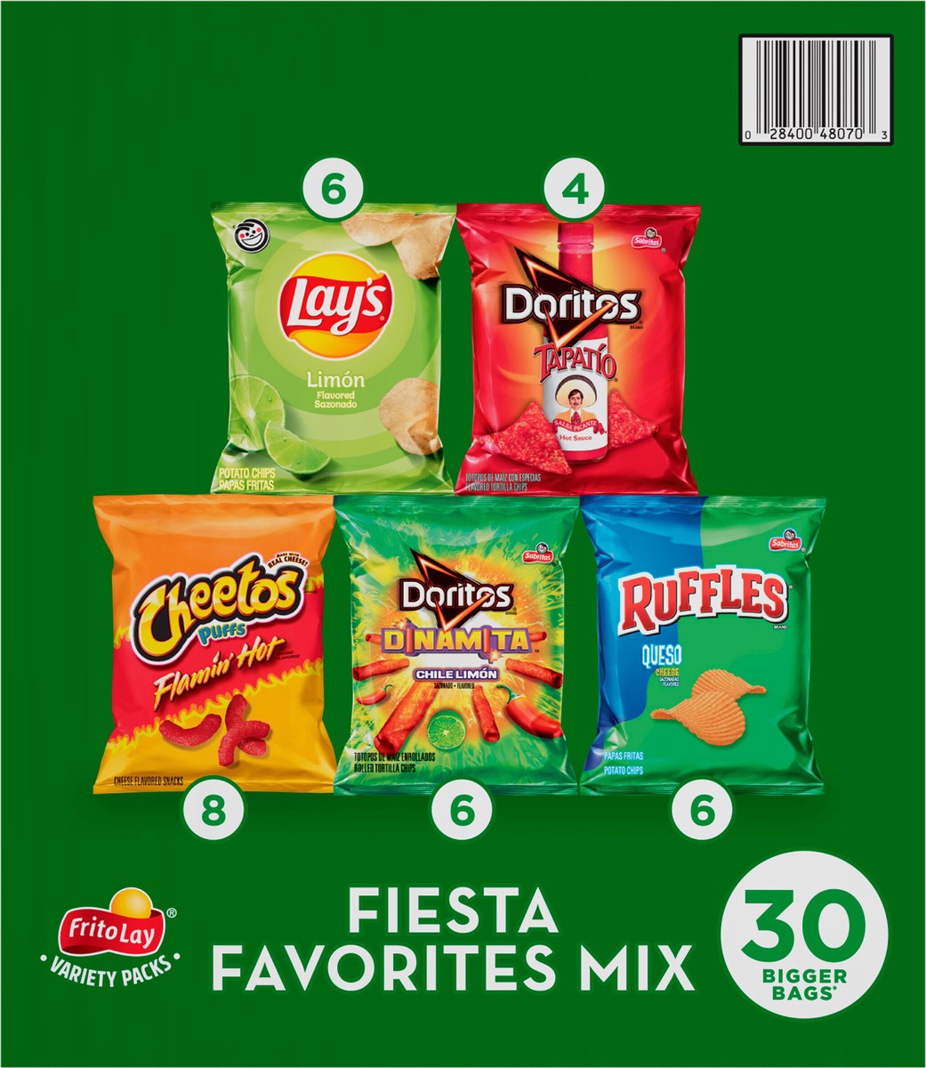slide 5 of 11, Frito-Lay Fiesta Favorites Mix, Variety Packs, 30 ct