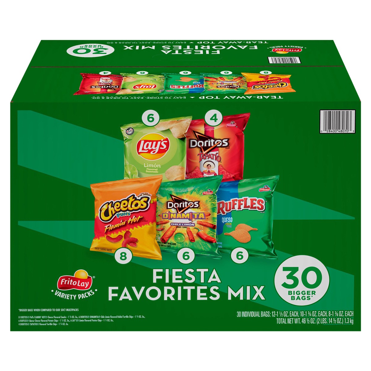 slide 3 of 11, Frito-Lay Fiesta Favorites Mix, Variety Packs, 30 ct