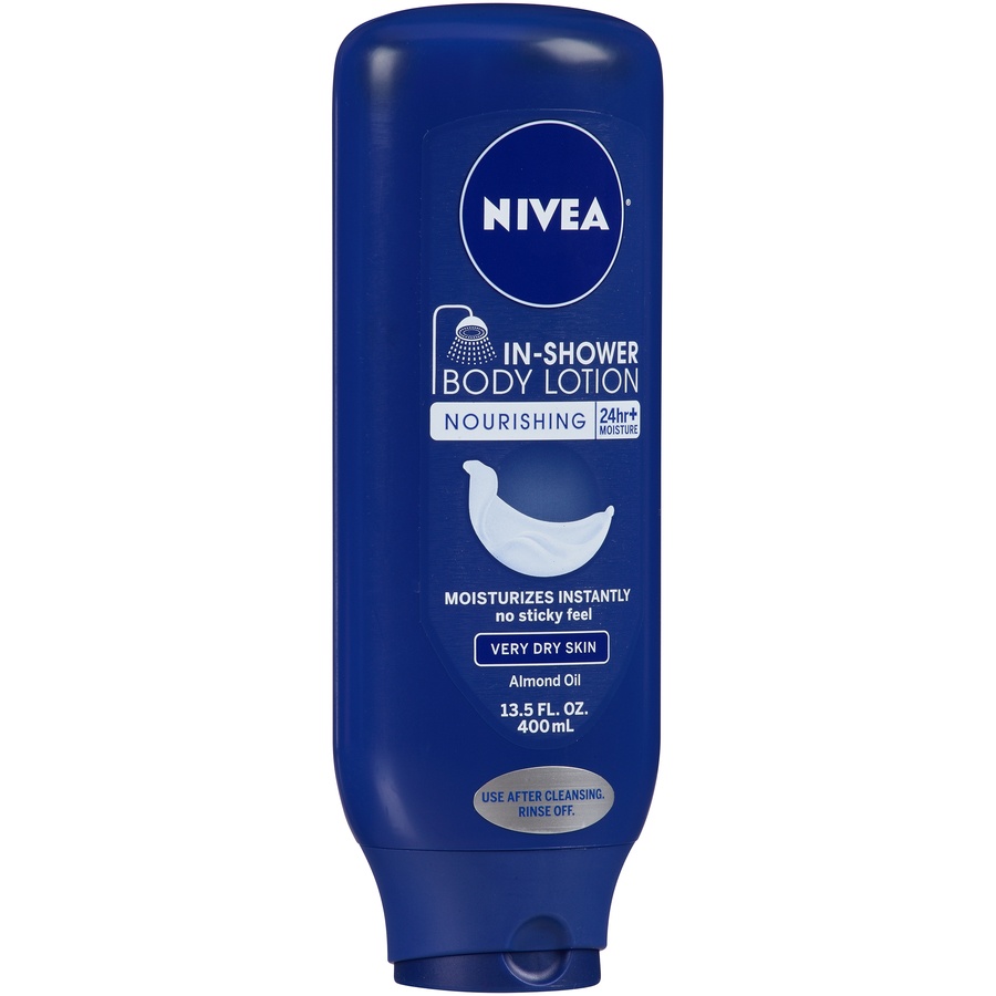 slide 4 of 7, Nivea In-Shower Nourishing Body Lotion, 13.5 oz