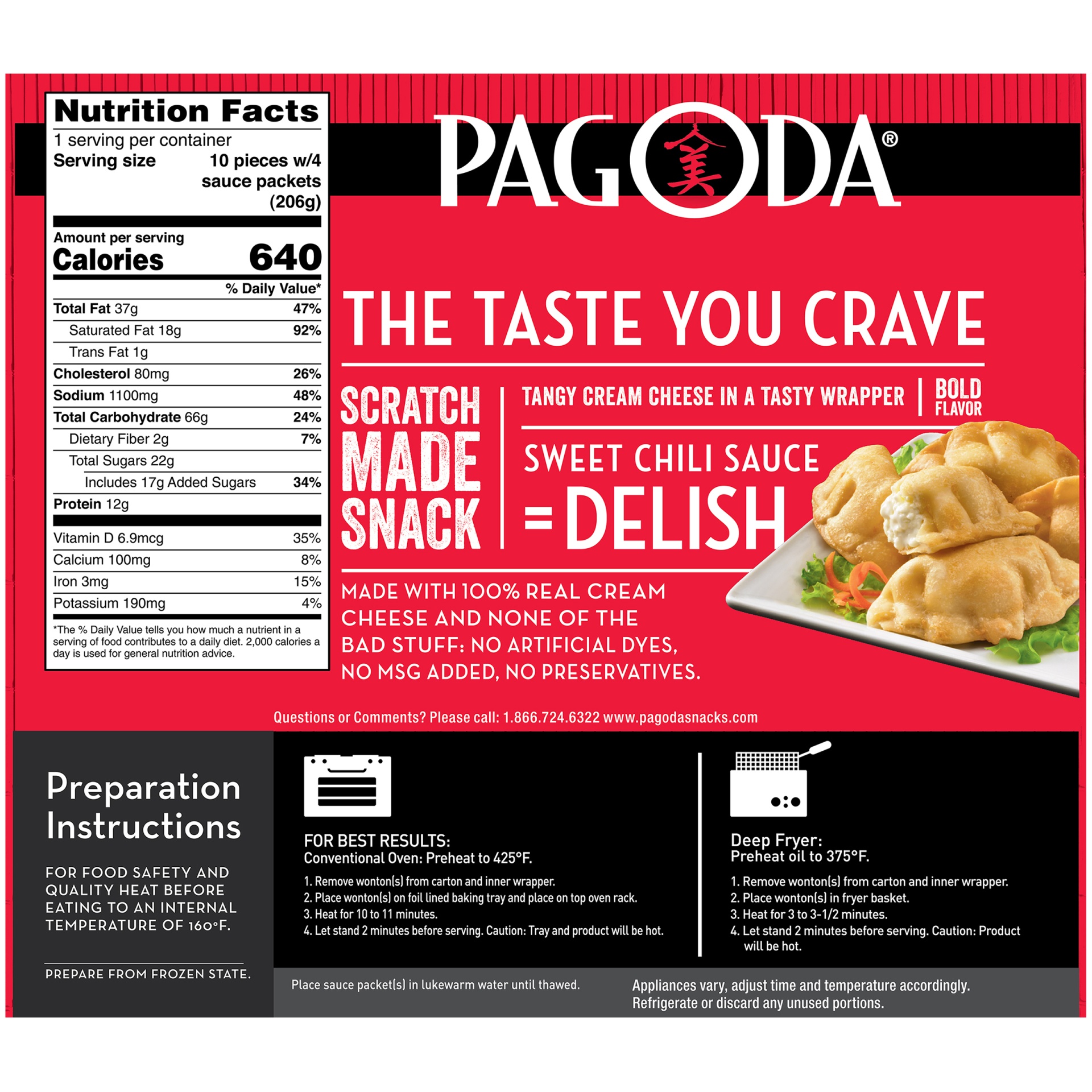 Pagoda Express Frozen Cream Cheese Wontons 7.27 Oz | Shipt