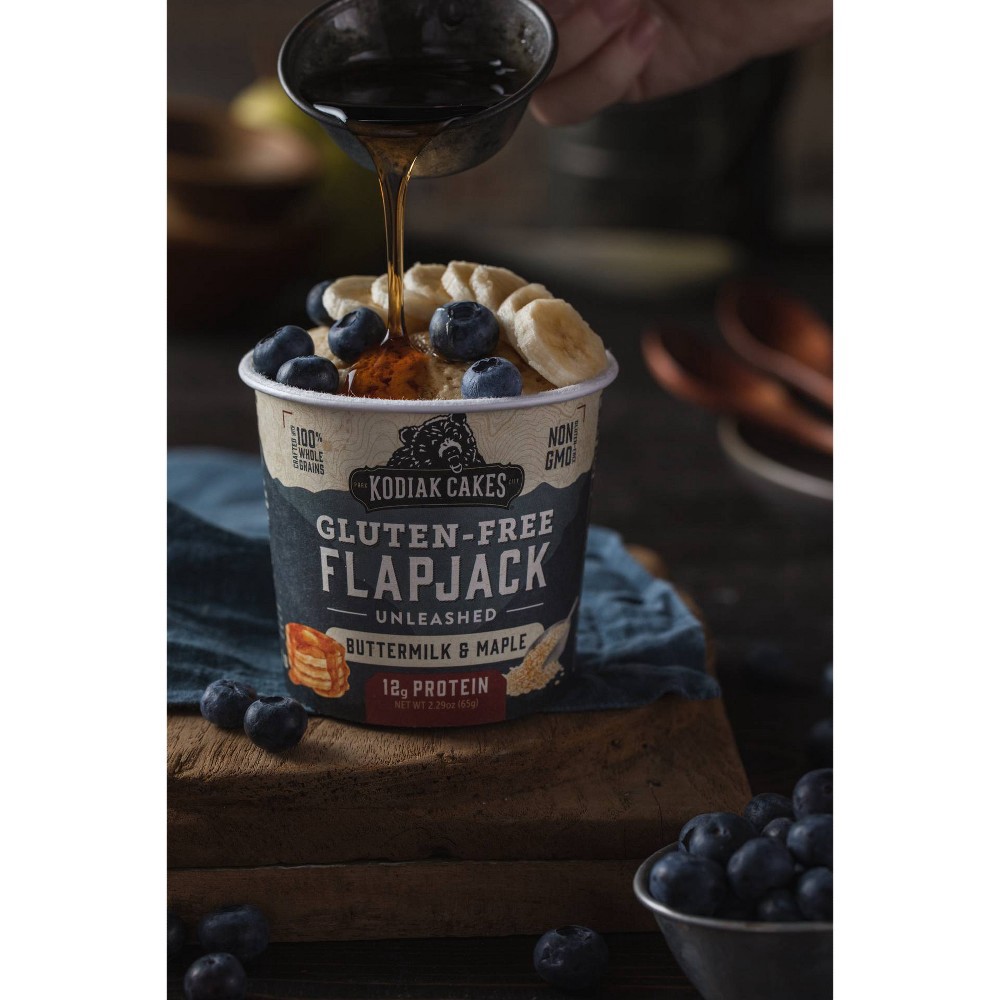 slide 3 of 7, Kodiak Cakes Protein-Packed Single-Serve Flapjack Cup Gluten-Free Buttermilk & Maple - 2.29oz, 2.29 oz