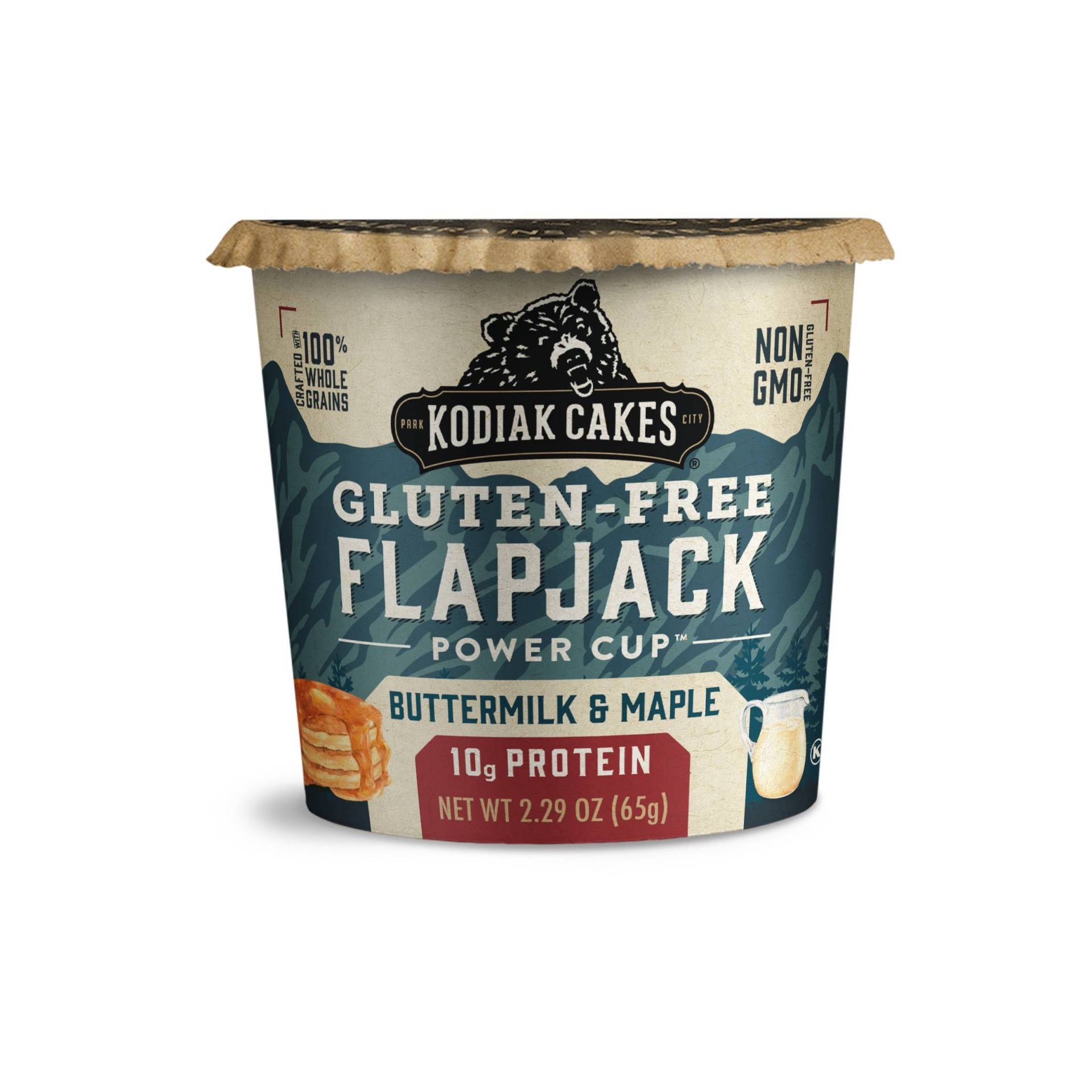 slide 1 of 7, Kodiak Cakes Protein-Packed Single-Serve Flapjack Cup Gluten-Free Buttermilk & Maple - 2.29oz, 2.29 oz