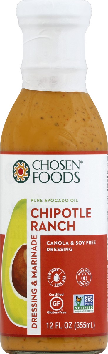 slide 2 of 2, Chosen Foods Chipotle Ranch Avocado Oil Dressing, 12 fl oz