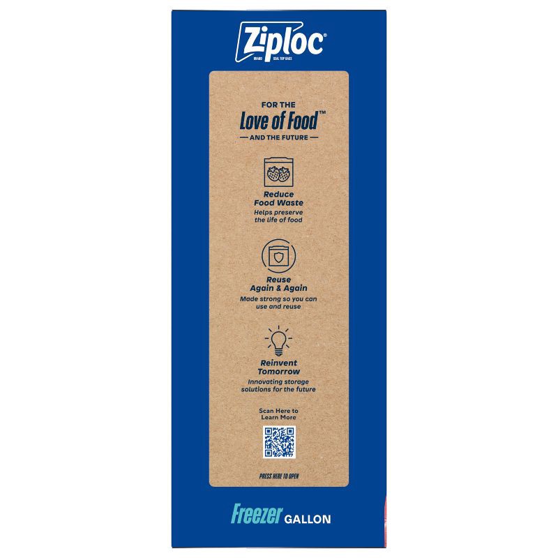 slide 13 of 13, Ziploc Gallon Freezer Bags with Grip 'n Seal Technology - 80ct, 80 ct