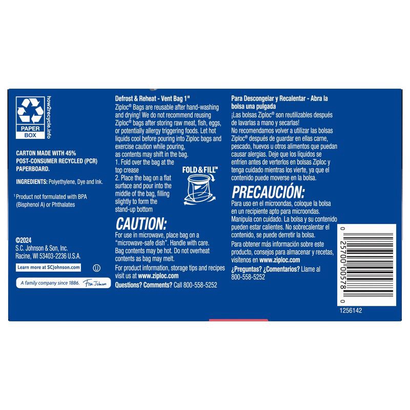 slide 12 of 13, Ziploc Quart Storage Bags with Grip 'n Seal Technology - 100ct, 100 ct