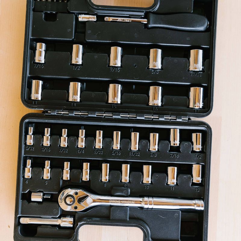 slide 11 of 11, Blue Ridge Tools 41pc Mechanics Socket Kit: Steel Non-Powered Hand Tool Set with Storage Tray, 41 ct