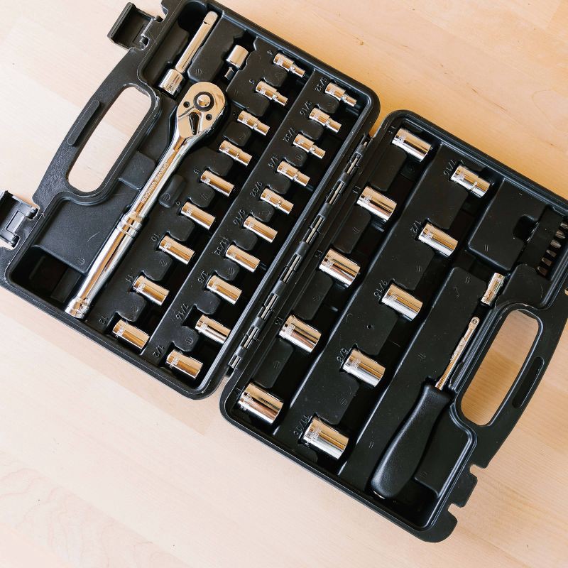 slide 4 of 11, Blue Ridge Tools 41pc Mechanics Socket Kit: Steel Non-Powered Hand Tool Set with Storage Tray, 41 ct