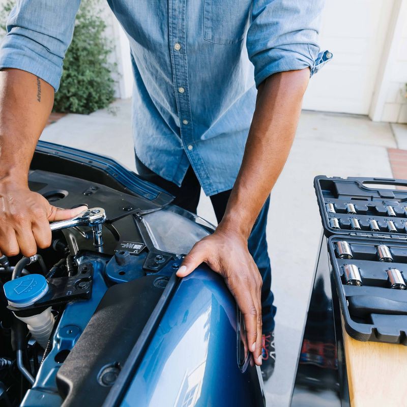 slide 6 of 11, Blue Ridge Tools 41pc Mechanics Socket Kit: Steel Non-Powered Hand Tool Set with Storage Tray, 41 ct