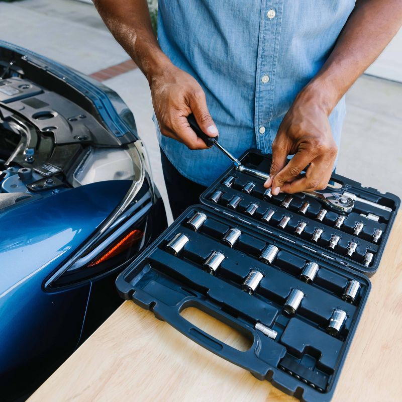 slide 2 of 11, Blue Ridge Tools 41pc Mechanics Socket Kit: Steel Non-Powered Hand Tool Set with Storage Tray, 41 ct