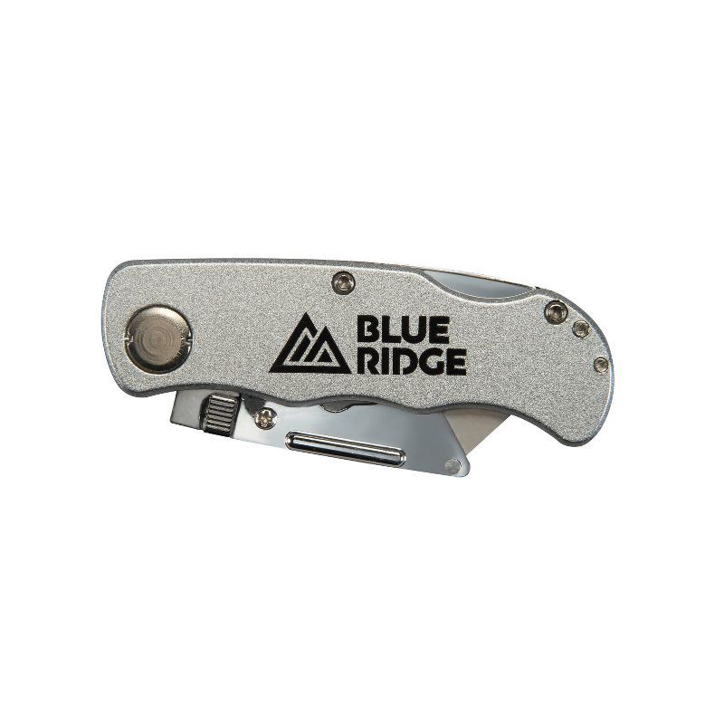 slide 2 of 10, Blue Ridge Tools Folding Utility Knife: Steel Blade, 1 Year Warranty, Compact Design, 0.26 lbs, 5.91" Height, 0.26 lb