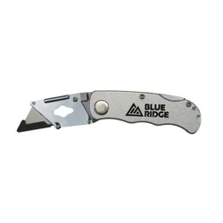 Blue Ridge Tools Folding Utility Knife: Steel Blade, 1 Year Warranty, Compact Design, 0.26 lbs, 5.91" Height