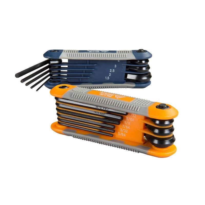 slide 2 of 6, Blue Ridge Tools SAE & Metric Hex Wrench: Steel Hexagon Allen Wrench Set, Rubber Grip, 1 Year Warranty, 1 ct