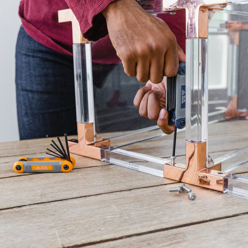 slide 6 of 6, Blue Ridge Tools SAE & Metric Hex Wrench: Steel Hexagon Allen Wrench Set, Rubber Grip, 1 Year Warranty, 1 ct