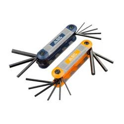 Blue Ridge Tools SAE & Metric Hex Wrench: Steel Hexagon Allen Wrench Set, Rubber Grip, 1 Year Warranty