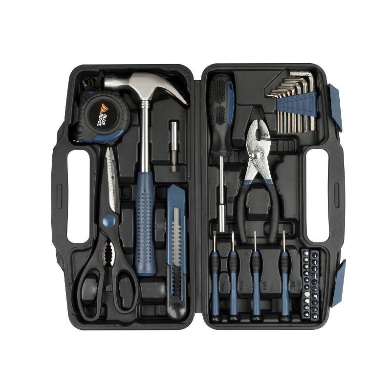 slide 2 of 11, Blue Ridge Tools 40pc Household Tool Kit: Screwdriver, Dorm Tool Kit, Small Hand Tools, Rubber & Steel, Carrying Case, 40 ct