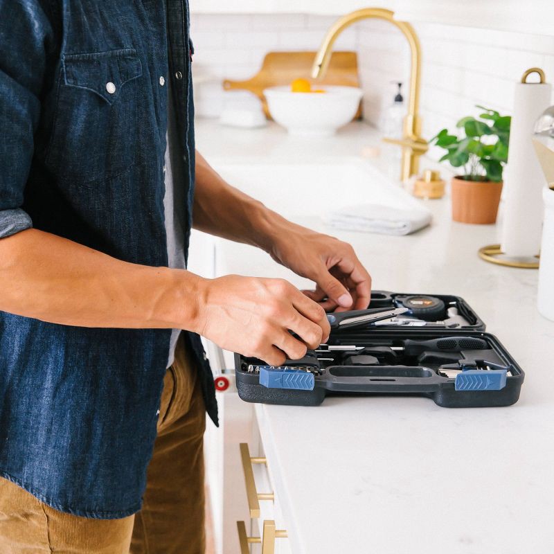 slide 6 of 11, Blue Ridge Tools 40pc Household Tool Kit: Screwdriver, Dorm Tool Kit, Small Hand Tools, Rubber & Steel, Carrying Case, 40 ct