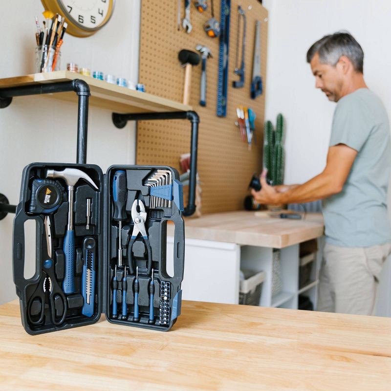 slide 4 of 11, Blue Ridge Tools 40pc Household Tool Kit: Screwdriver, Dorm Tool Kit, Small Hand Tools, Rubber & Steel, Carrying Case, 40 ct