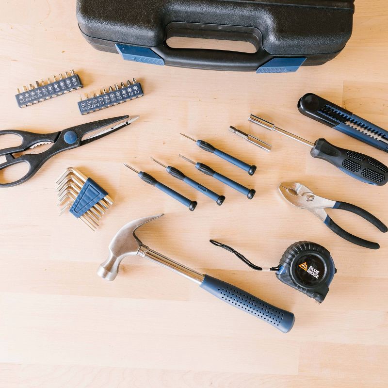 slide 5 of 11, Blue Ridge Tools 40pc Household Tool Kit: Screwdriver, Dorm Tool Kit, Small Hand Tools, Rubber & Steel, Carrying Case, 40 ct