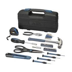 Blue Ridge Tools 40pc Household Tool Kit: Screwdriver, Dorm Tool Kit, Small Hand Tools, Rubber & Steel, Carrying Case