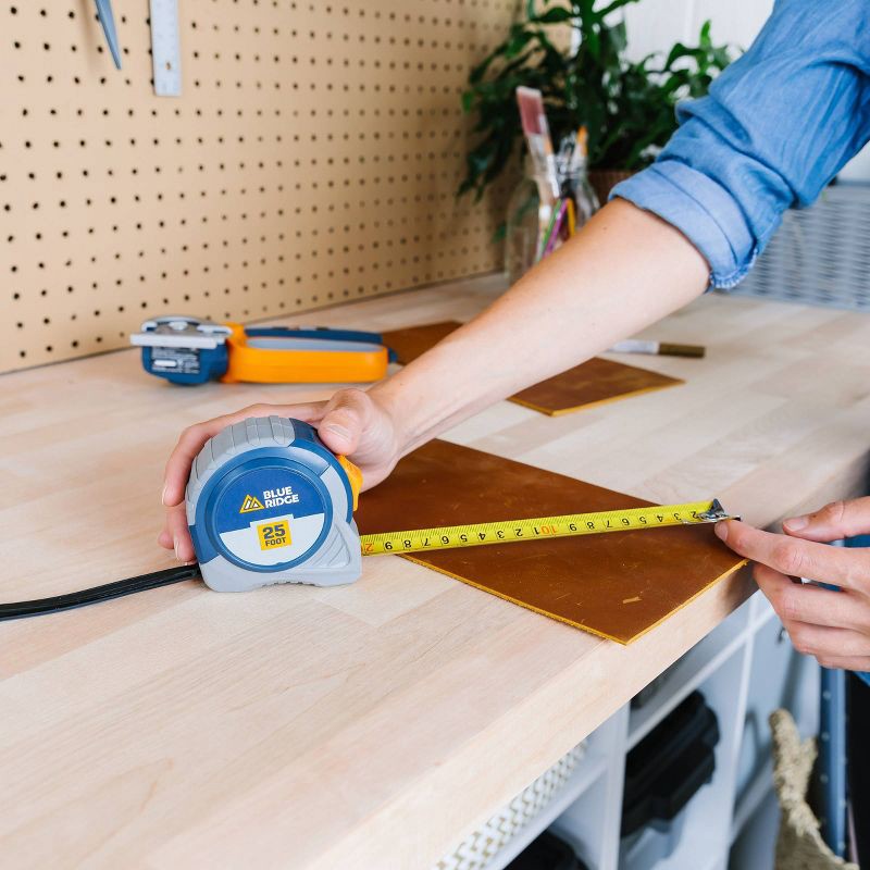 slide 7 of 7, Blue Ridge Tools 25' Tape Measure: 25 ft Measuring Tape, Plastic & Steel, Rulers & Measuring Tools, 1 Year Warranty, 25 ft
