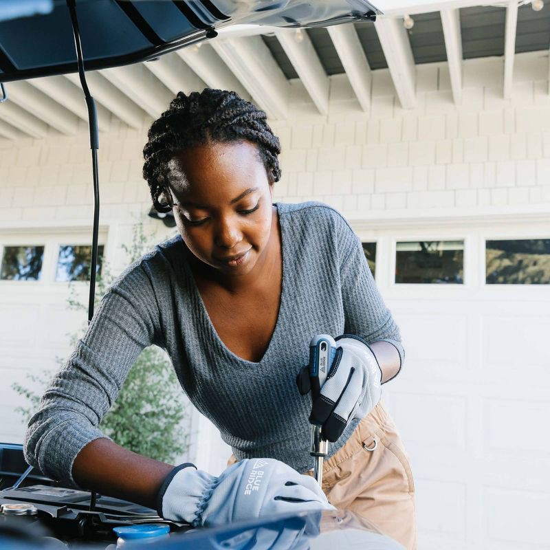 slide 3 of 8, Blue Ridge Tools Multi Purpose Work Gloves: Orange Polyester for Gardening & Construction, One Size Fits Most Adults, 1 ct