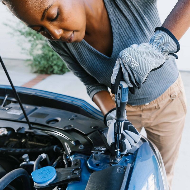 slide 5 of 8, Blue Ridge Tools Multi Purpose Work Gloves: Orange Polyester for Gardening & Construction, One Size Fits Most Adults, 1 ct