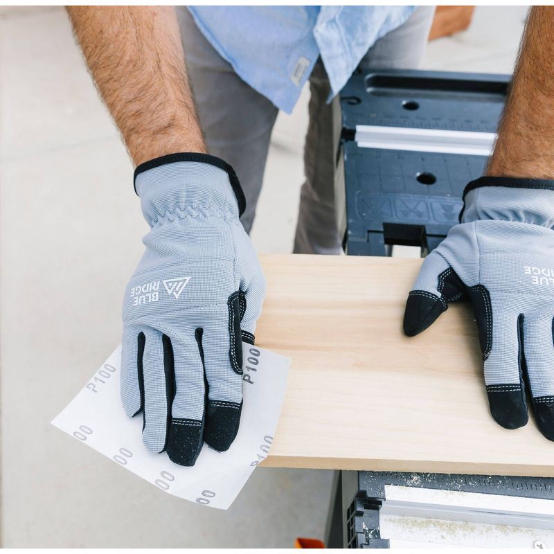 slide 7 of 8, Blue Ridge Tools Multi Purpose Work Gloves: Orange Polyester for Gardening & Construction, One Size Fits Most Adults, 1 ct