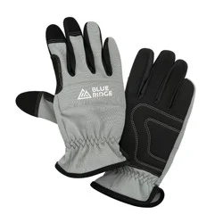 Blue Ridge Tools Multi Purpose Work Gloves: Orange Polyester for Gardening & Construction, One Size Fits Most Adults