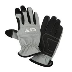 Blue Ridge Tools Multi Purpose Work Gloves: Orange Polyester for Gardening & Construction, One Size Fits Most Adults