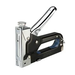 Blue Ridge Tools BLUE RIDGE Staple Gun Fastening Tools: Steel, Non-Powered, 1-Year Warranty, 6.1" Height, 0.92 lbs, Staple Sizes