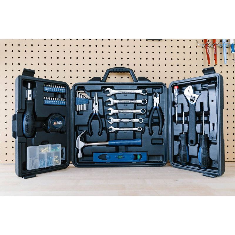 slide 3 of 9, Blue Ridge Tools 145pc Deluxe Household: Steel & Plastic Hand Tool Set with Pliers, Screwdriver, Wrench, Hammer, 145 ct