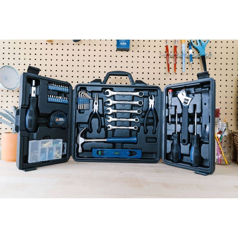 slide 4 of 9, Blue Ridge Tools 145pc Deluxe Household: Steel & Plastic Hand Tool Set with Pliers, Screwdriver, Wrench, Hammer, 145 ct