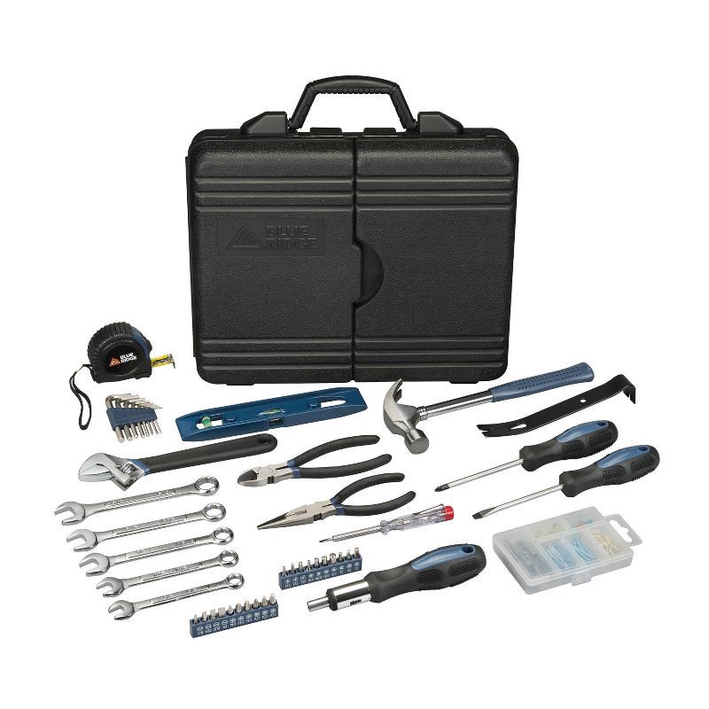 slide 1 of 9, Blue Ridge Tools 145pc Deluxe Household: Steel & Plastic Hand Tool Set with Pliers, Screwdriver, Wrench, Hammer, 145 ct