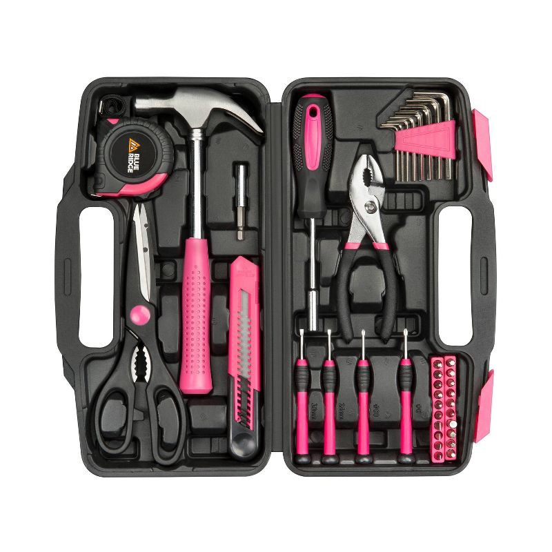 slide 10 of 14, Blue Ridge Tools 40pc Household Tool Pink: Women's Tool Kit with Pliers, Hammer & Carrying Case, 40 ct