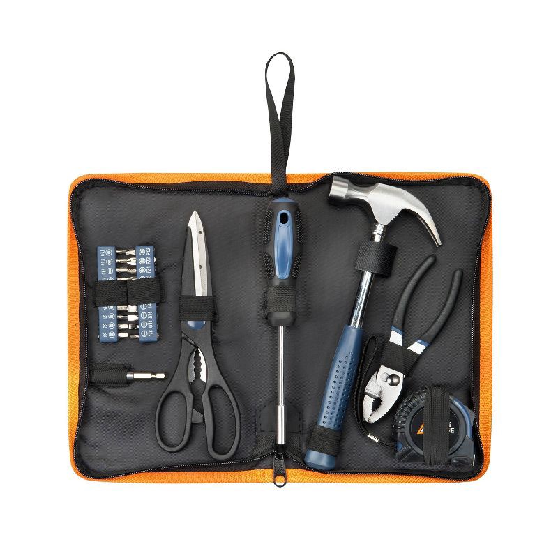 slide 5 of 14, Blue Ridge Tools 27pc Essential Tool Kit: Small Tool Kit with Screwdrivers, Pliers & Scissors for Dorm Use, 27 ct