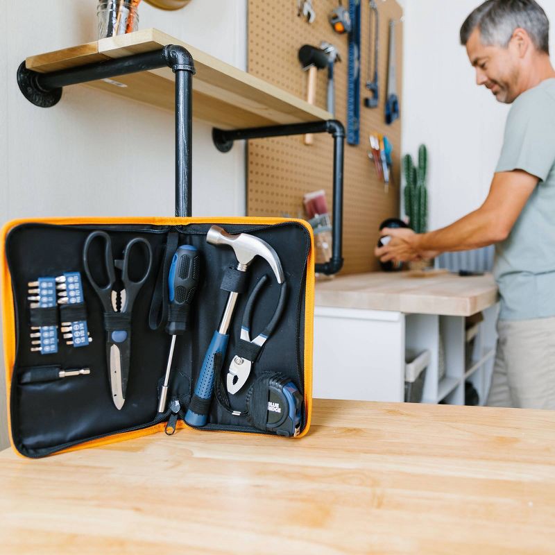 slide 11 of 14, Blue Ridge Tools 27pc Essential Tool Kit: Small Tool Kit with Screwdrivers, Pliers & Scissors for Dorm Use, 27 ct