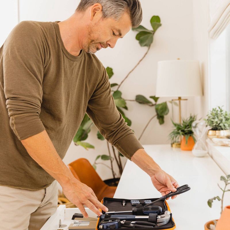 slide 13 of 14, Blue Ridge Tools 27pc Essential Tool Kit: Small Tool Kit with Screwdrivers, Pliers & Scissors for Dorm Use, 27 ct